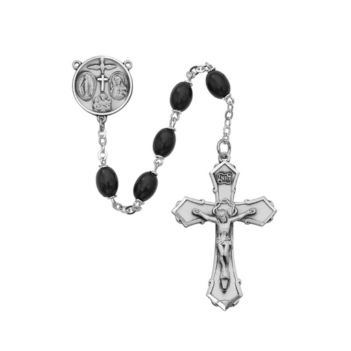 Sterling Silver Blackwood Rosary with 6x8mm Beads Rosary Gifts for Catholic Gifts Catholic Presents Rosary Gifts