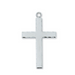 Sterling Silver Cross with 24" Rhodium Plated Chain Necklace