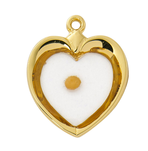 Gold plated Sterling Silver Heart with Mustard Seed