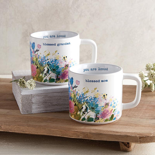 Stoneware Stackable Mug - Blessed Mom