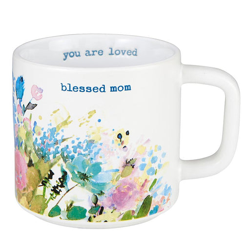Stoneware Stackable Mug - Blessed Mom