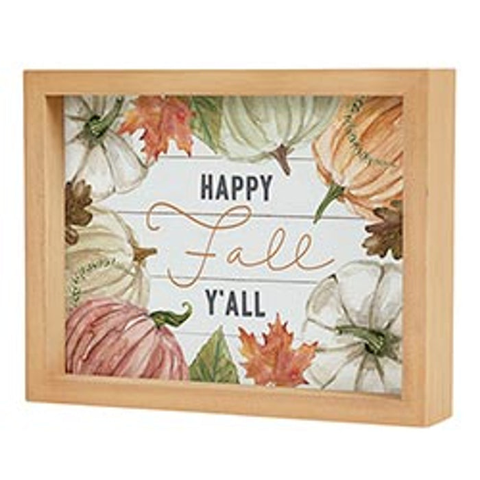 Thanksgiving-  Happy Fall Framed Sign