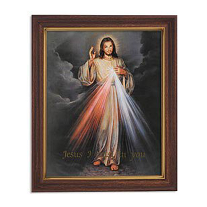 The Divine Mercy Woodtone Finish Frame