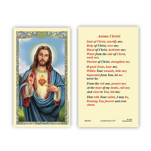 The Sacred Heart of Jesus Holy Card - 25 Pcs. Per Package