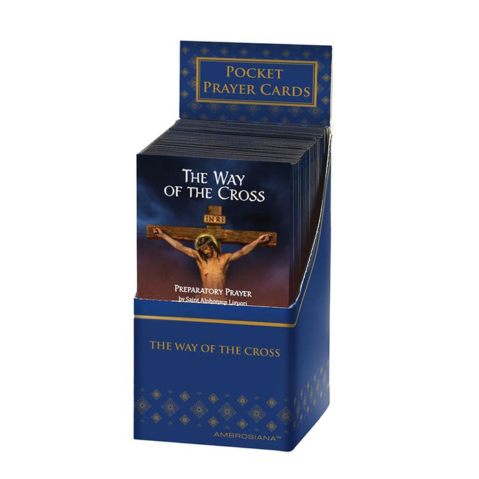 The Way Of The Cross Trifold Card Display - 48 Pieces