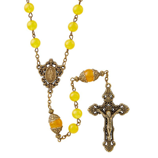 Topaz San Gimignano Collection Rosary With Miraculous Medal