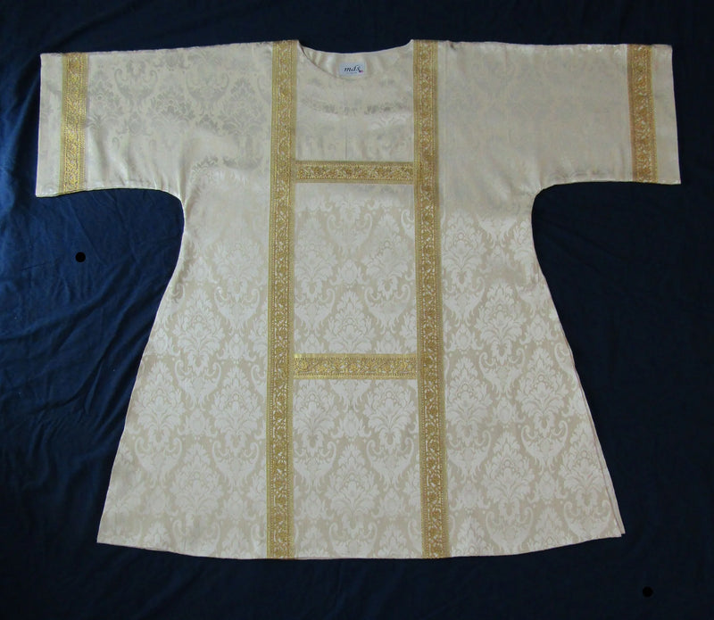 2311/J – Traditional Jacquard Dalmatic with Gold Galooning - Available in All Church Colors
