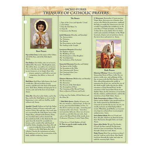 Treasury Of Catholic Prayers - Sacred Stories Trifold Chart