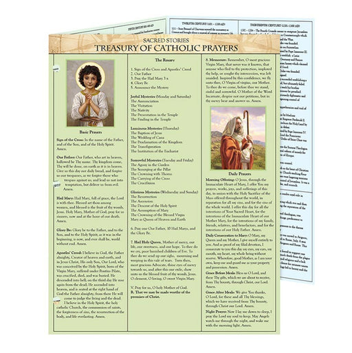 Treasury Of Catholic Prayers - Sacred Stories Trifold Chart