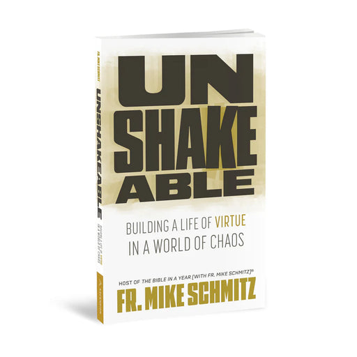 “Unshakeable book cover by Fr. Mike Schmitz – Ascension Press Catholic virtues guide paperback“Unshakeable book cover by Fr. Mike Schmitz – Ascension Press Catholic virtues guide paperback