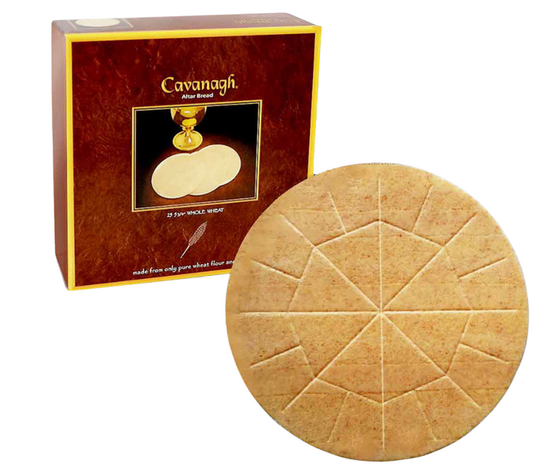 Cavanagh 5-3/4" Whole Wheat Concelebration Communion Wafers – Large Breakable Altar Bread (Box of 25)