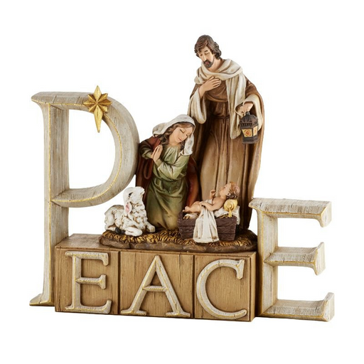8.25" H Peace Nativity Figurine