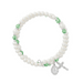 Wrap Rosary Bracelet - Peridot and Pearl