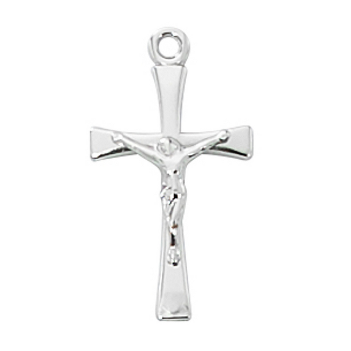 Rhodium Plated Crucifix with 16" -18" Chain