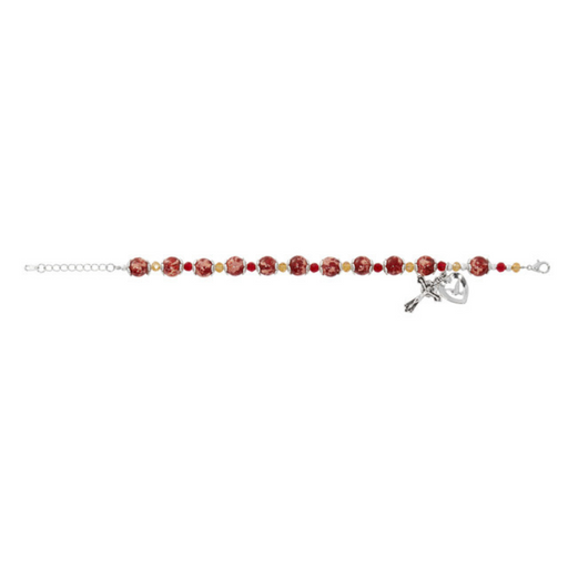 Red Marbeline Rosary Bracelet