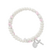 Wrap Rosary Bracelet - Rose and Pearl