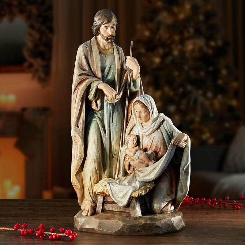 17" H Holy Family Nativity Statue