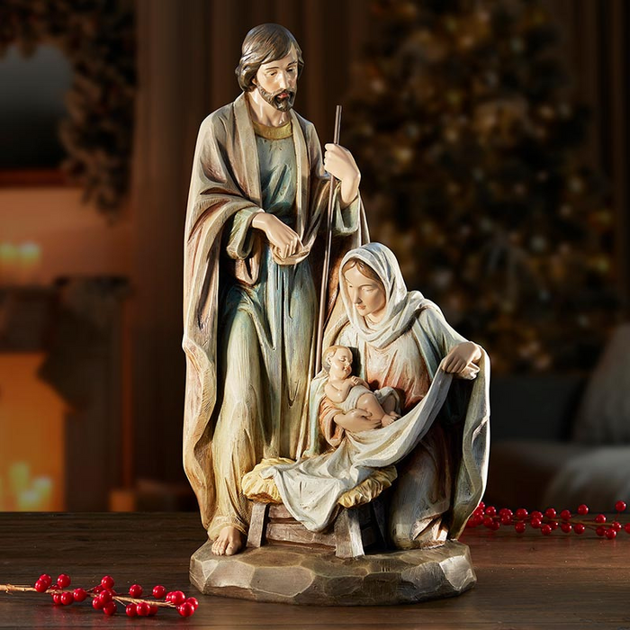 17" H Holy Family Nativity Statue