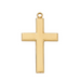 Gold Plated Pewter Cross with 24" Chain