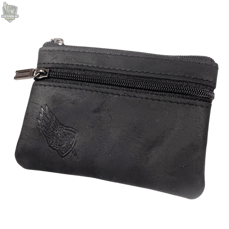 Rugged Leather Rosary Pouch