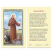 Laminated Holy Card St. Francis Of Assisi - 25 Pcs. Per Package