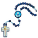 Blue Wood Miraculous Medal Rosary