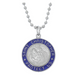 Purple And Gray Saint Christopher Medal On Adjustable Ball Chain