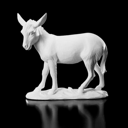 32" Val Gardena White Donkey - Nativity Figurine