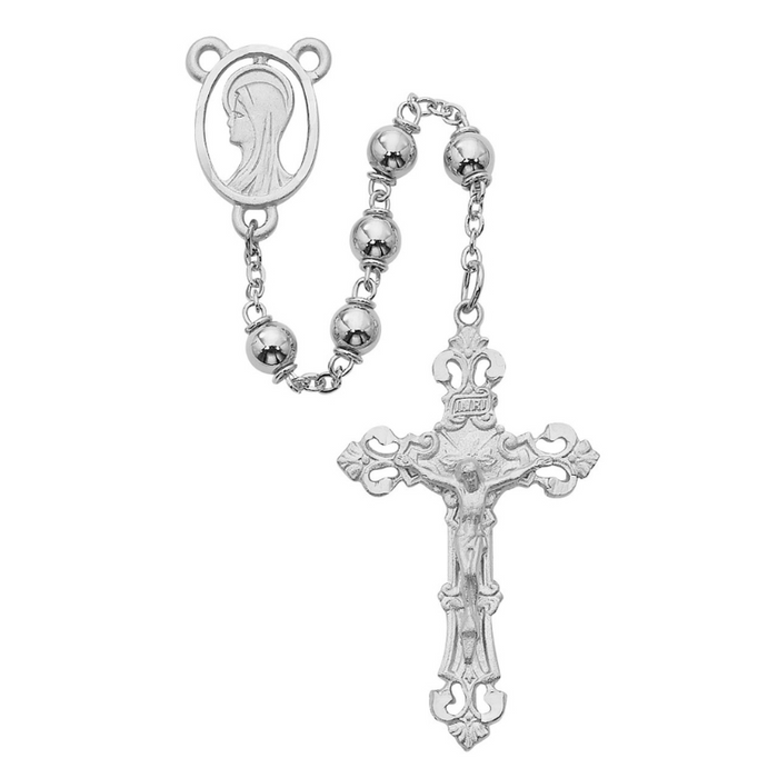 Silver Beads Rosary