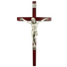 10" H Cherry Stained Crucifix