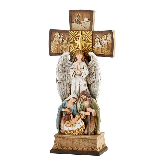 14"H Figurine Cross Nativity