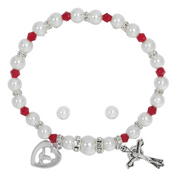 Holy Spirit Earring and  Stretch Bracelet Set