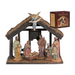 7.25" D Nativity With Wood Stable