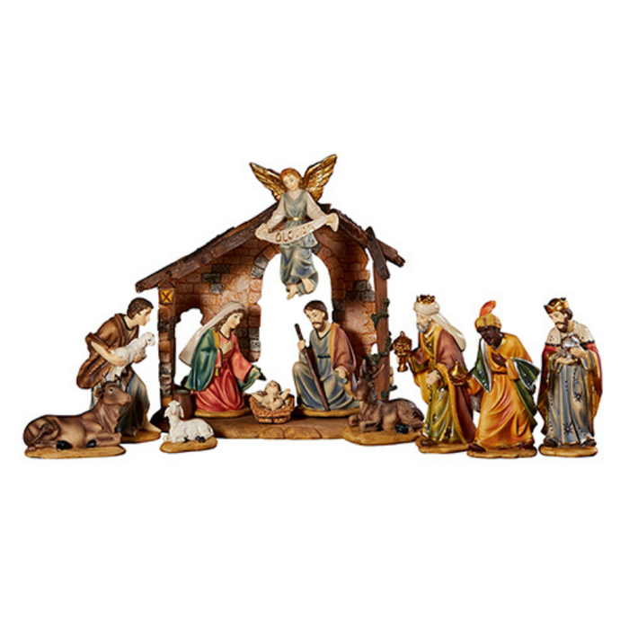 4-1/4"H Nativity Figurine Set - 12 Pieces