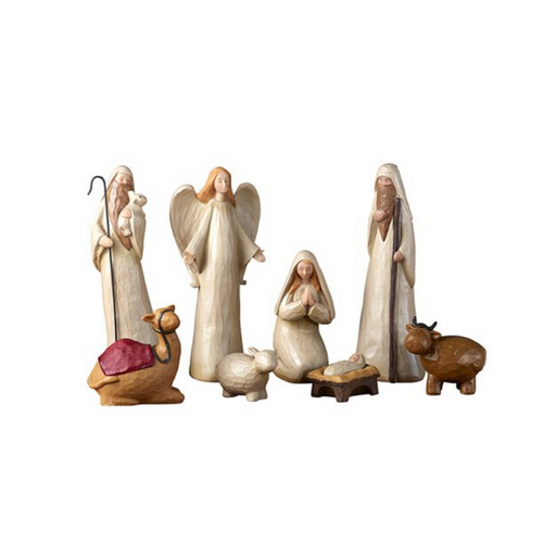 Wood Finish 8 Piece Nativity Set