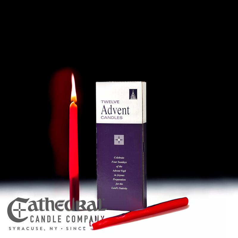 12" Tapers Advent Candle Box (12 Red )