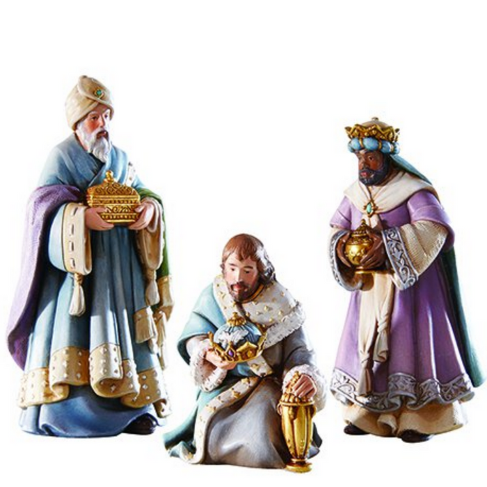 3-1/4" H Figurine - Bethlehem Nights Nativity - Three Wise Men - 3 Pieces per Set