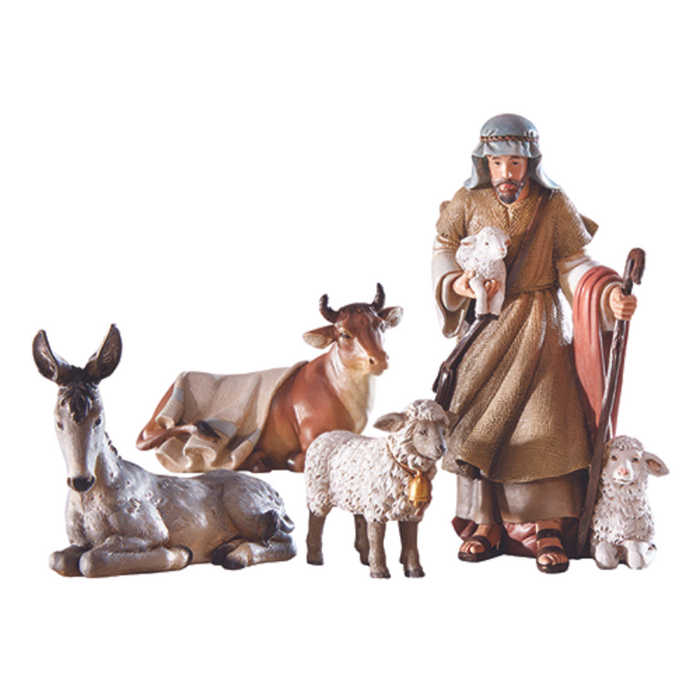 Figura de 5.625 pulgadas de alto – Belén Noches Natividad Buen Pastor – 4 piezas por juego