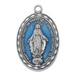 Blue Miraculous Pewter Medal with 18" Chain