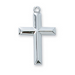 Rhodium Plated Silver Cross with 18" Chain