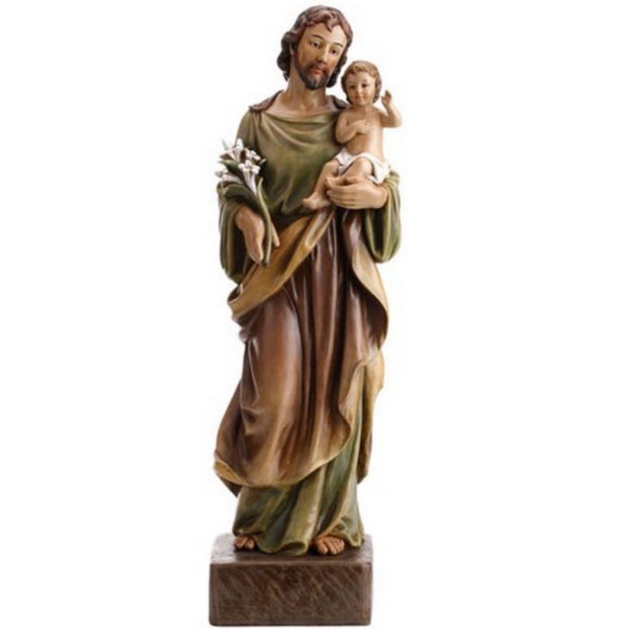 22"H St. Joseph with Child Statue