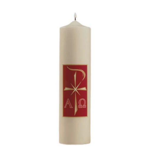 12" Alpha Omega Christ Candle - 4 Pieces Per Package
