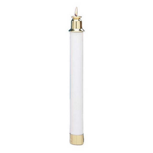 White Tube Candle for Altar Candlestick - 2/Pack