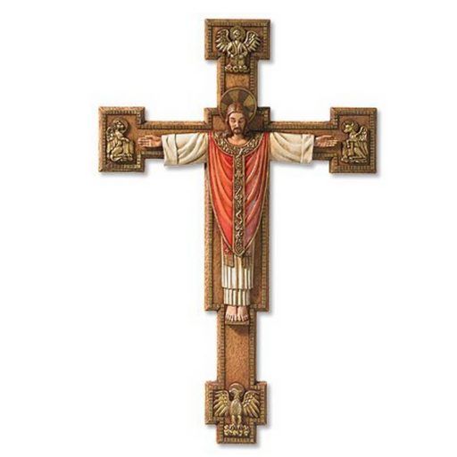 11.5" Val Gardena Christus Rex Crucifix