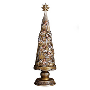 Metallic Nativity 21" Christmas Tree
