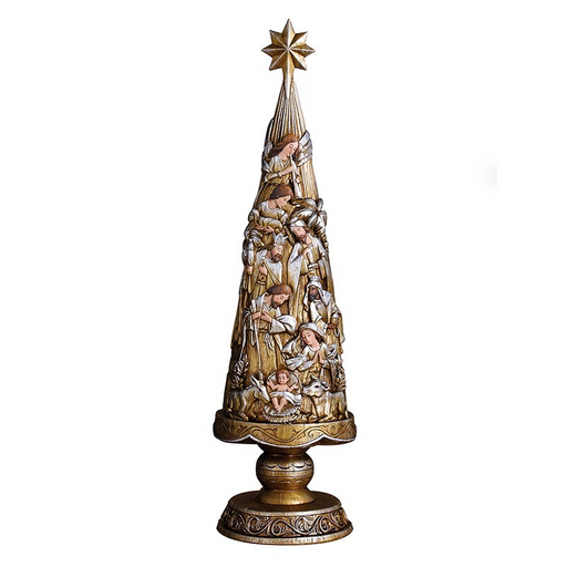 Metallic Nativity 21" Christmas Tree
