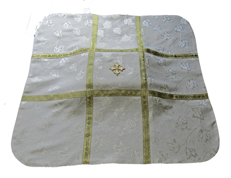 Urn Cover With a Gold Galoon Cross and MDS Hand Embroidered Greek Cross