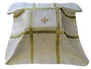 Urn Cover With a Gold Galoon Cross and MDS Hand Embroidered Greek Cross