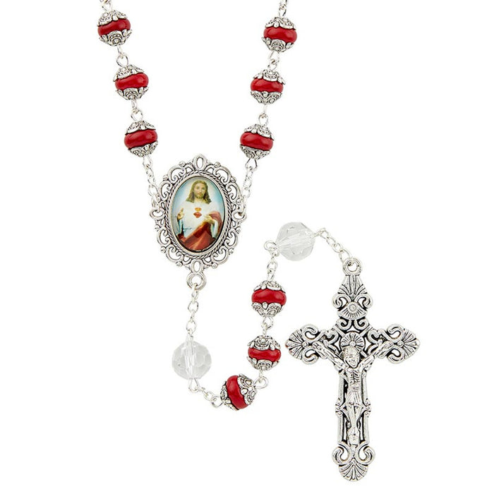 Volterra Collection Sacred Heart Rosary - 2 Pieces Per Package