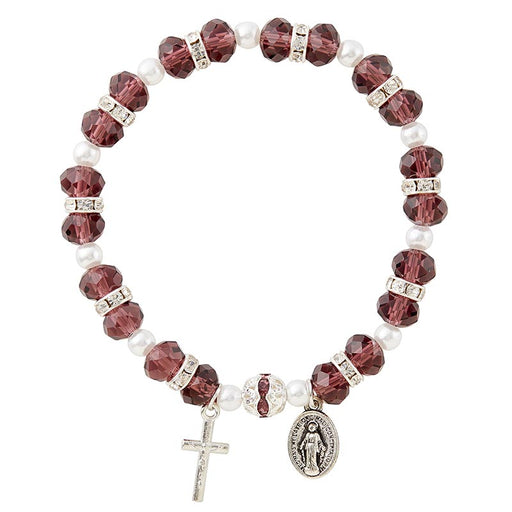 Wear Your Faith Amethyst Bracelet - 6 Pieces Per Package